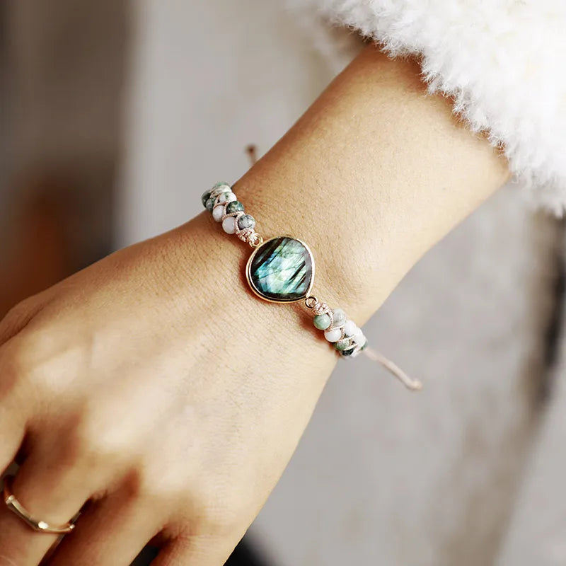 Onyx Labradorite Bracelet