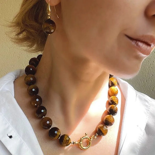 Orbit Necklace - Tiger Eye