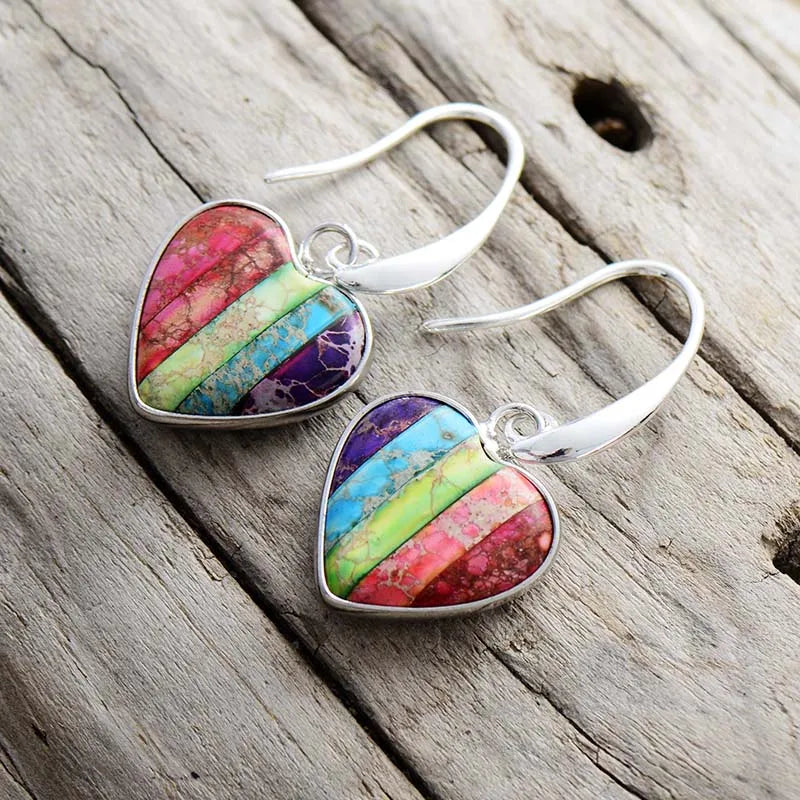Sehaya 7 Chakra Heart Earrings 02