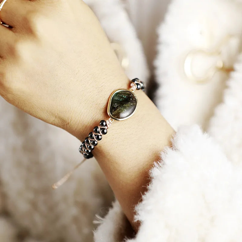 Hematite Labradorite Bracelet