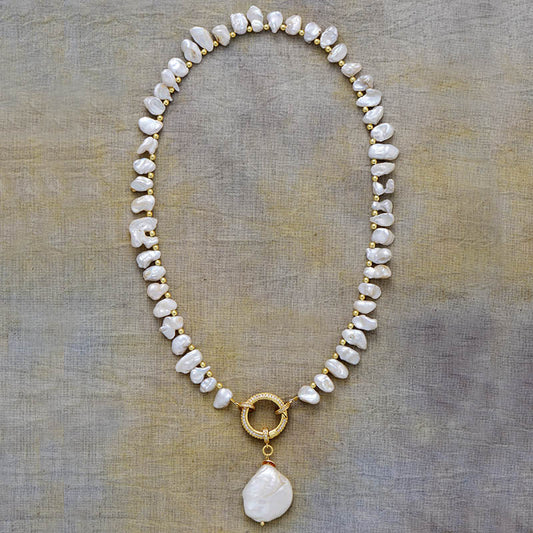 Sehaya Pearl & Zircon Statement Necklace 02