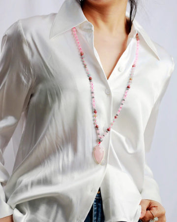 Fine Arrowhead Rose Quartz Premium Necklace