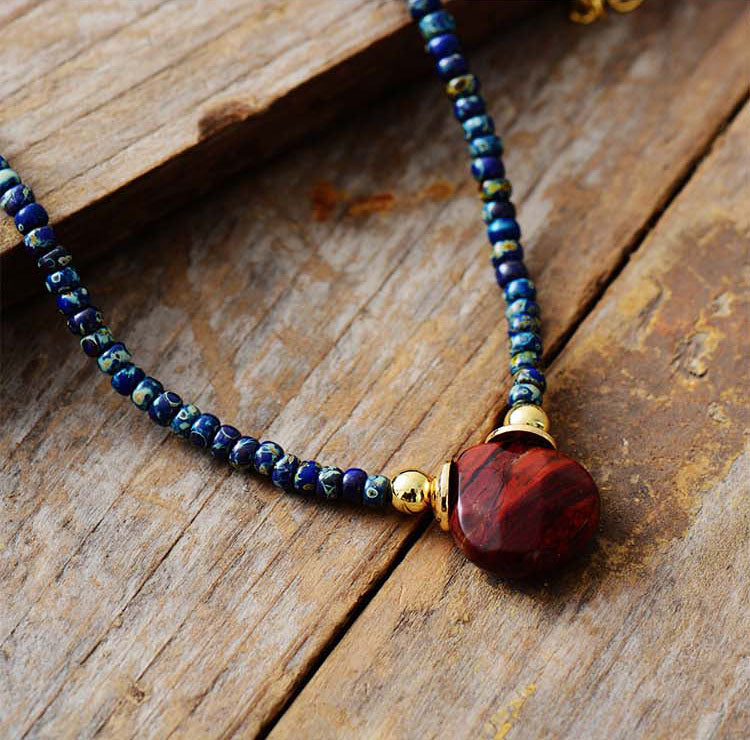 Seed Beads Teardrop Choker Necklace