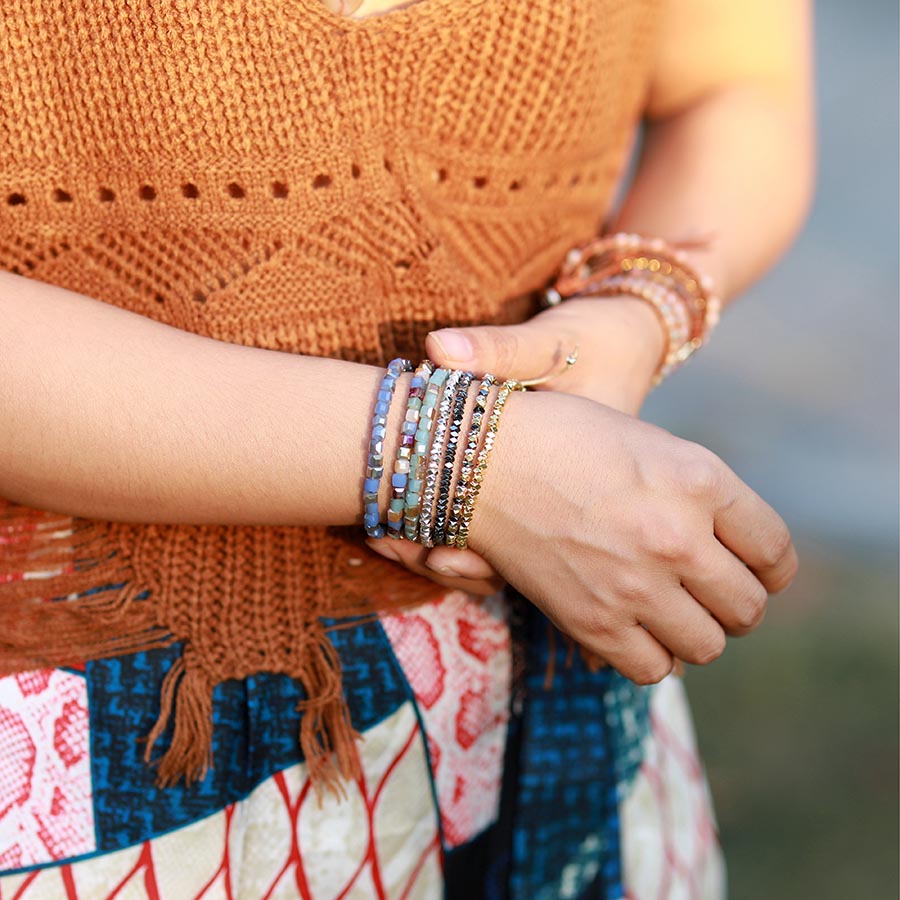 Polygon Bead Bracelet