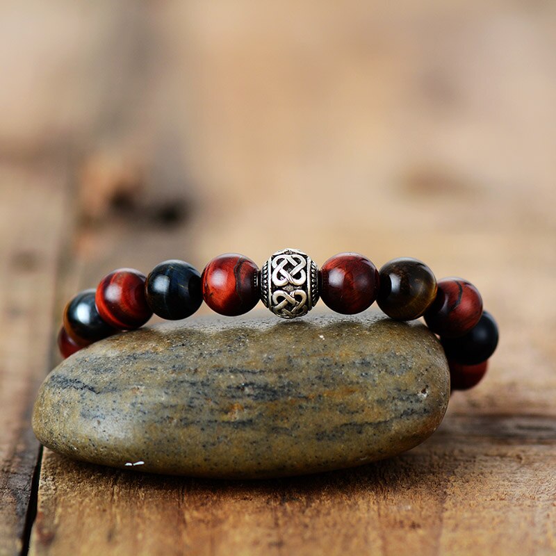 Tiger Eye Tibetan Charm Bracelet
