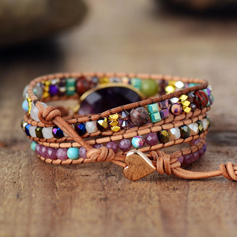 Sehaya Amethyst Crystal Statement Bracelet 05