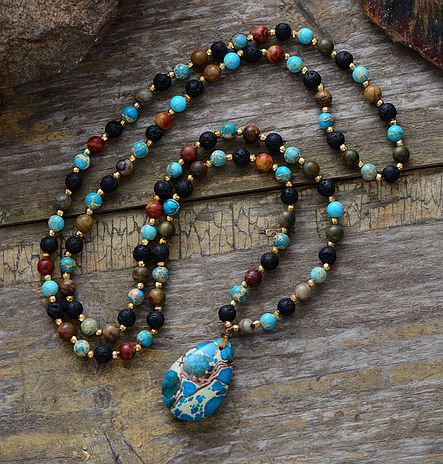 Mala Teardrop Necklace