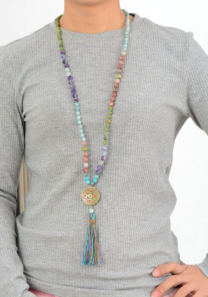 Sehaya 108 Beads Nepal Meditation Necklace 05