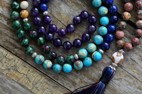 7 Chakra Mala Tassel Necklace