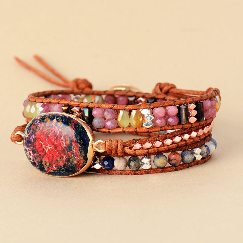 Tourmaline Jasper Statement Bracelet