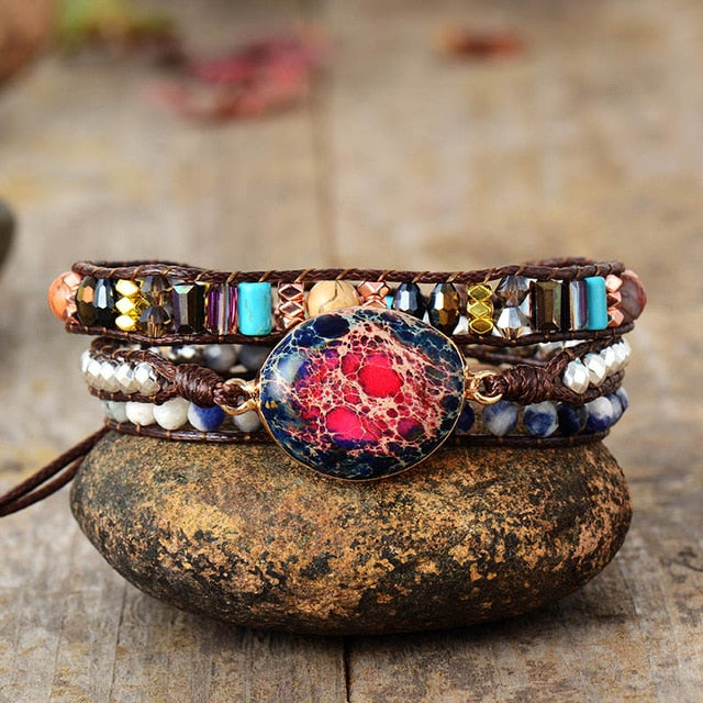 Tourmaline Jasper Statement Bracelet