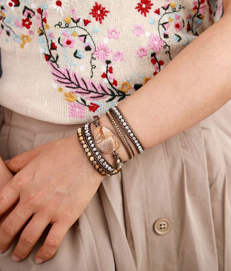 Picture Jasper Statement Bracelet