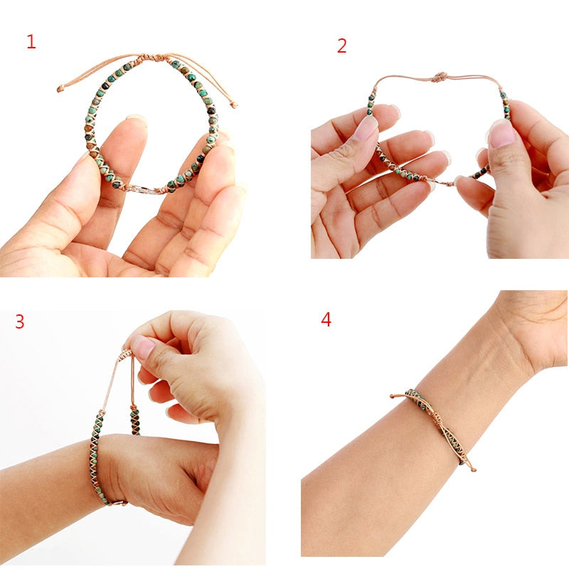 Butterfly Charm Braided Macrame Bracelet