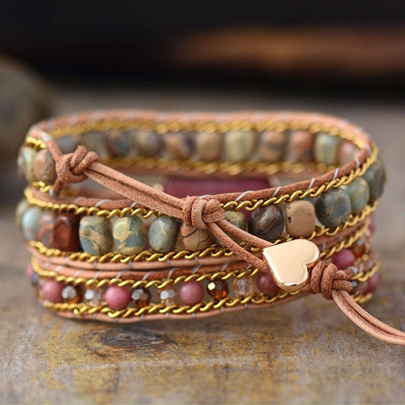 Sehaya Rhodonite Heart Bracelet 03