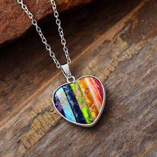 7 Chakra Heart Pendant