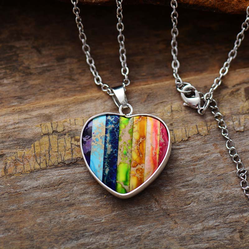 7 Chakra Heart Pendant