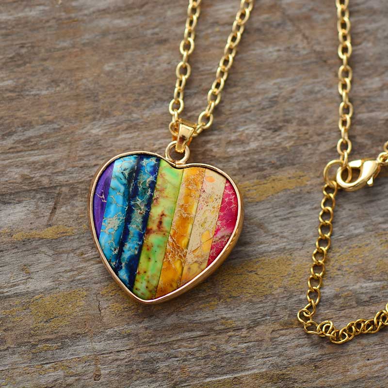 7 Chakra Heart Pendant