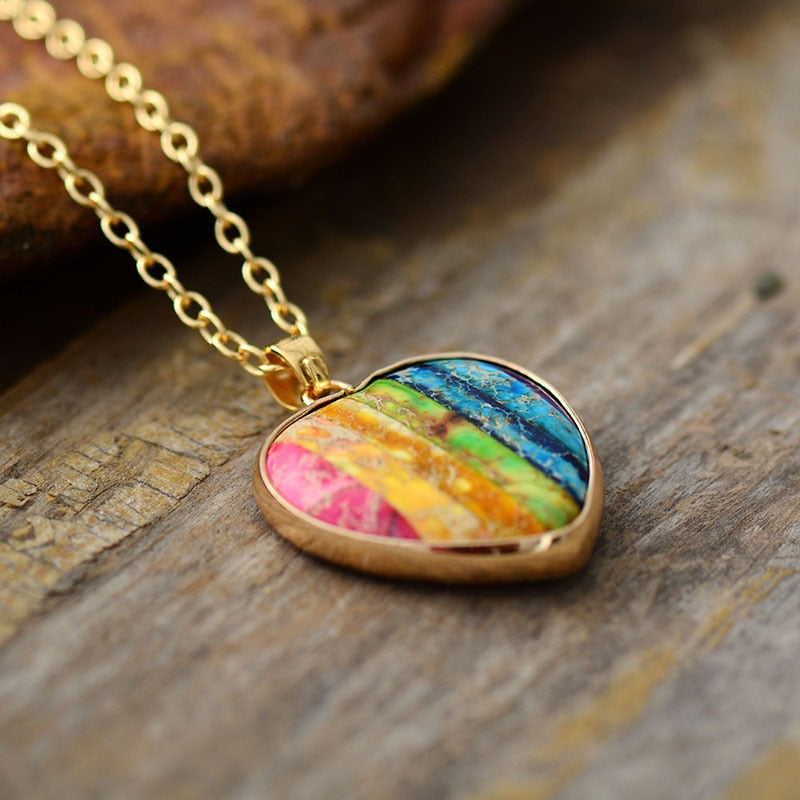 7 Chakra Heart Pendant