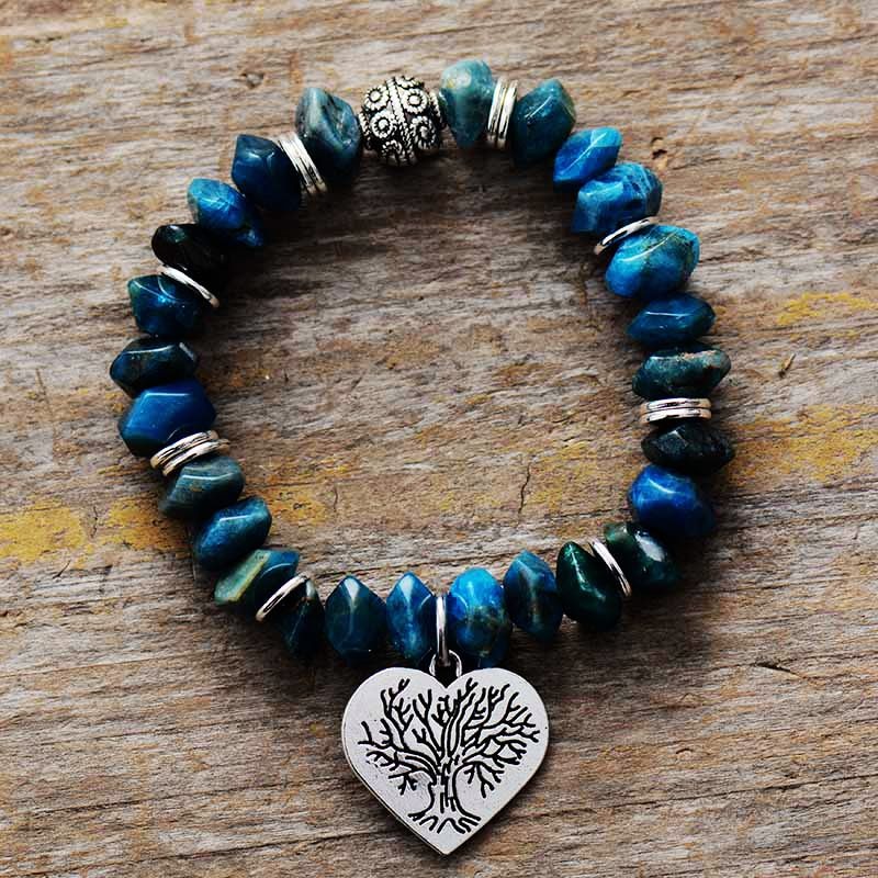 Sehaya Tree of Life Apatite Stretch Bracelet 03