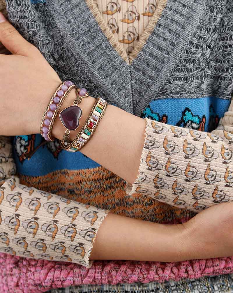 Sehaya Amethyst Heart Bracelet 02