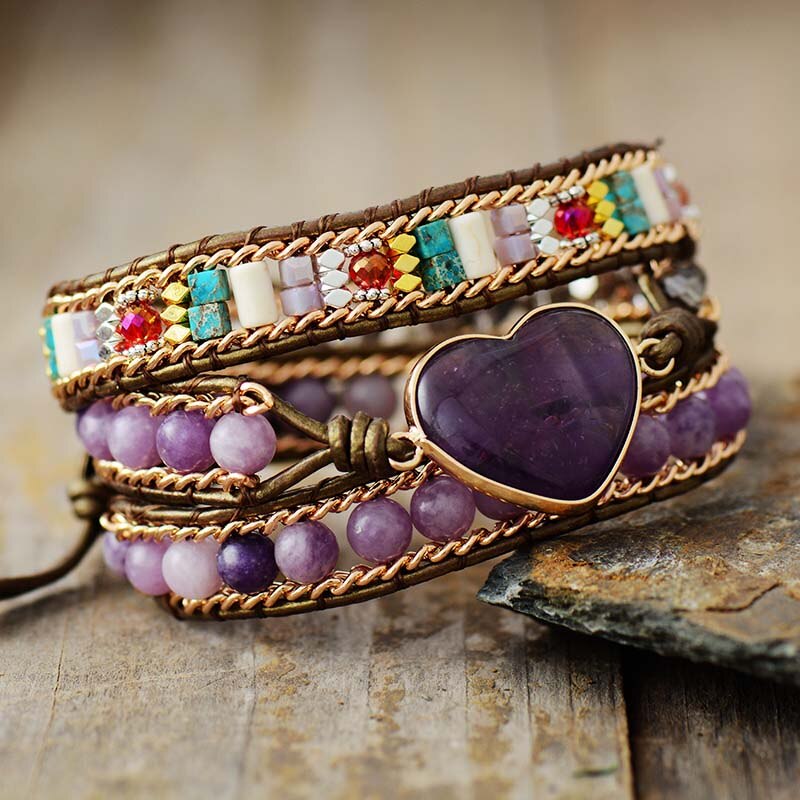Sehaya Amethyst Heart Bracelet 04