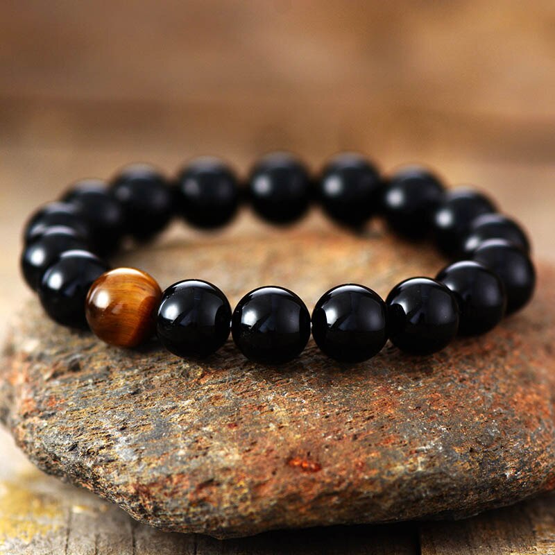Sehaya Black Obsidian & Tiger Eye Bracelet 02