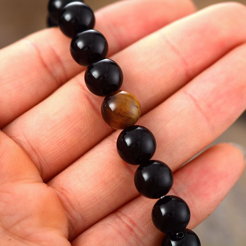 Sehaya Black Obsidian & Tiger Eye Bracelet 05