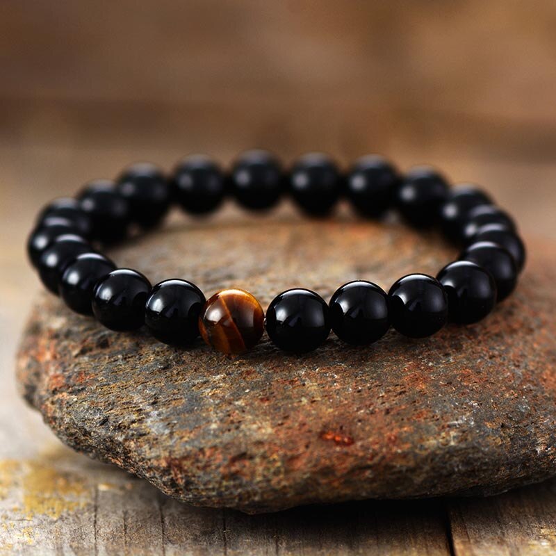 Sehaya Black Obsidian & Tiger Eye Bracelet 04
