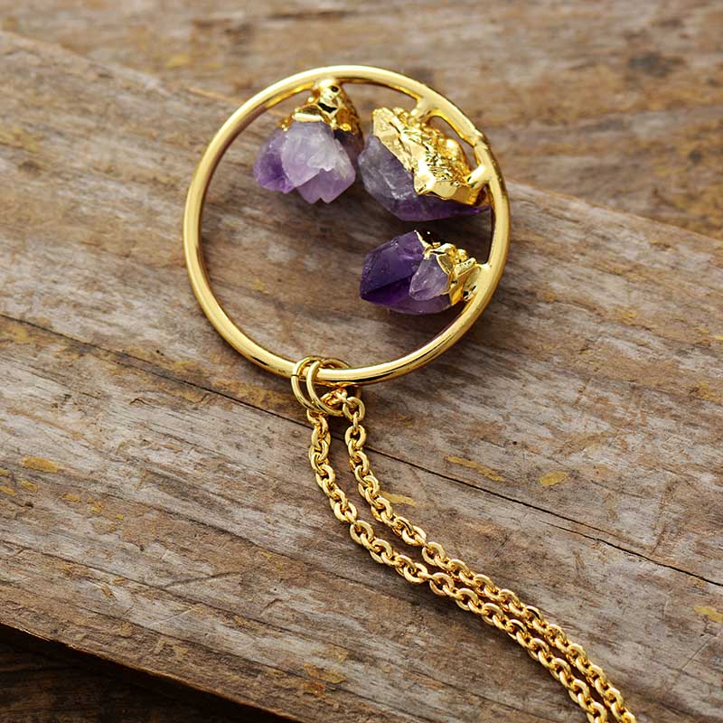 Amethyst Rough Stone Necklace