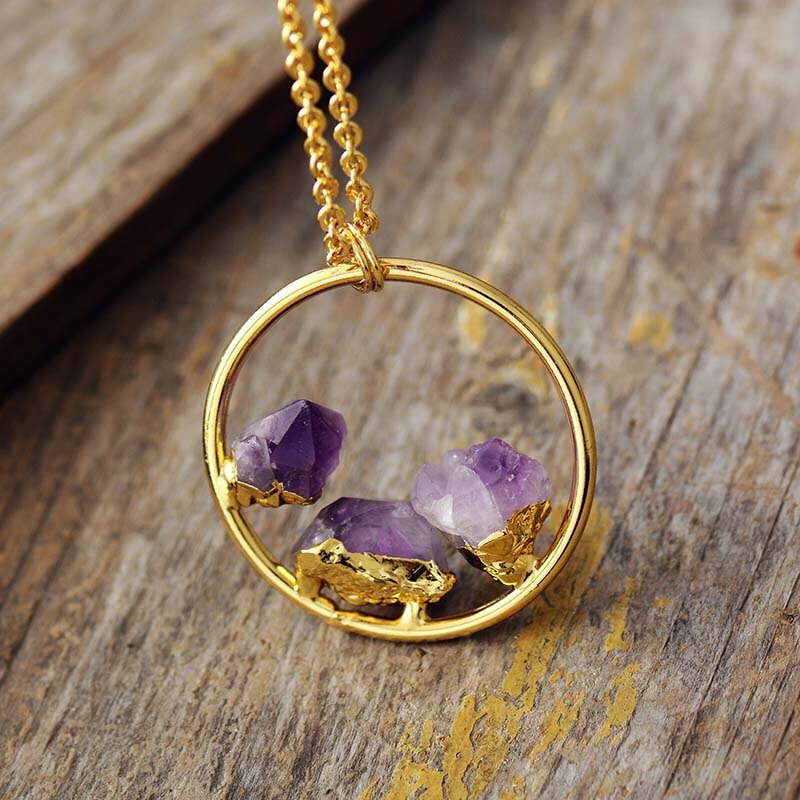 Amethyst Rough Stone Necklace