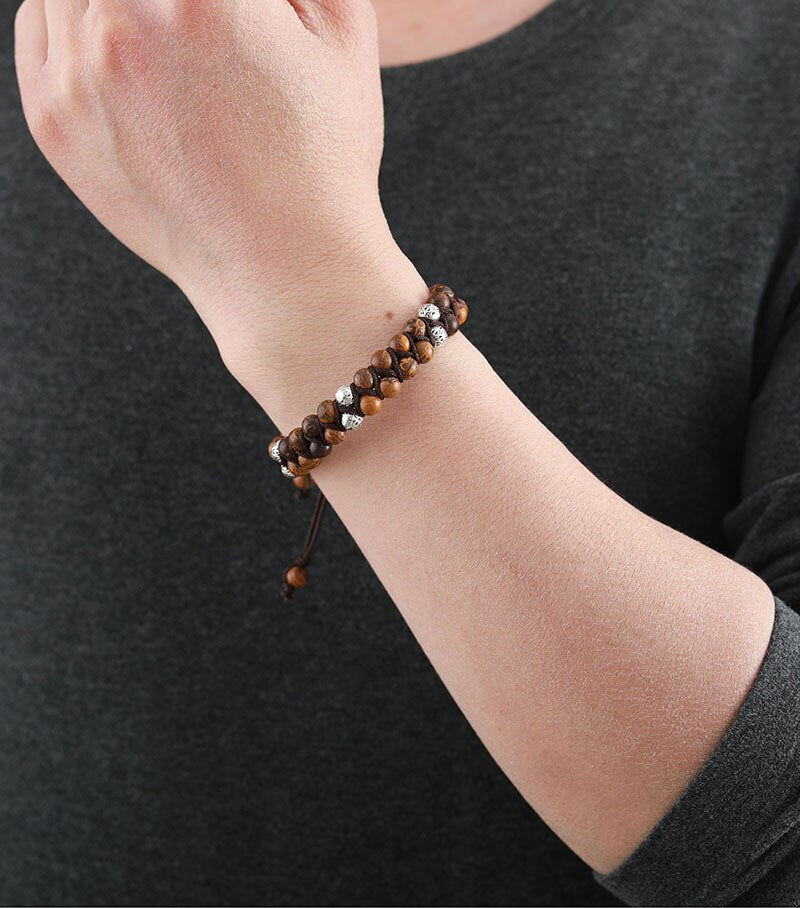 Wood Jasper Vintage Tibetan Steampunk Bracelet
