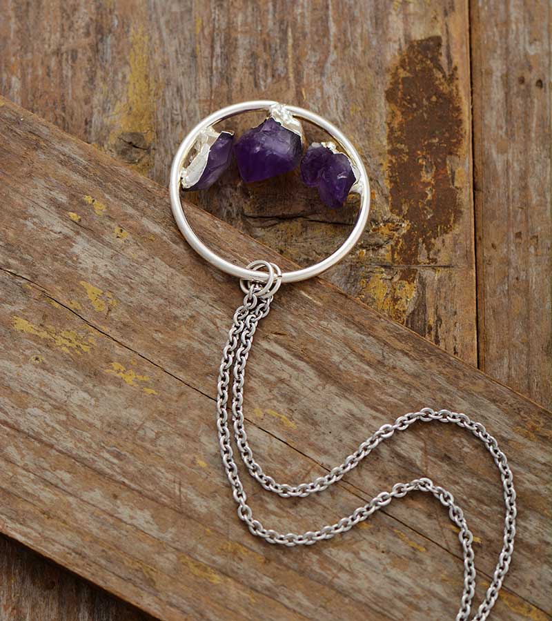 Amethyst Rough Stone Necklace