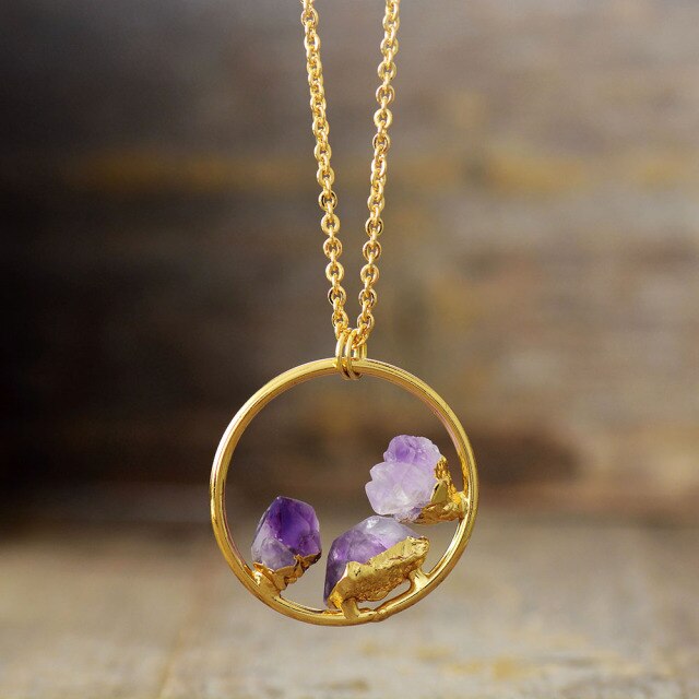 Amethyst Rough Stone Necklace