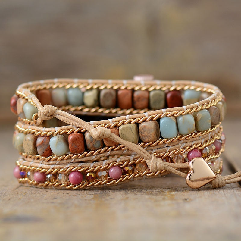 Sehaya Jasper & Rhodonite Apple Watch Band 04