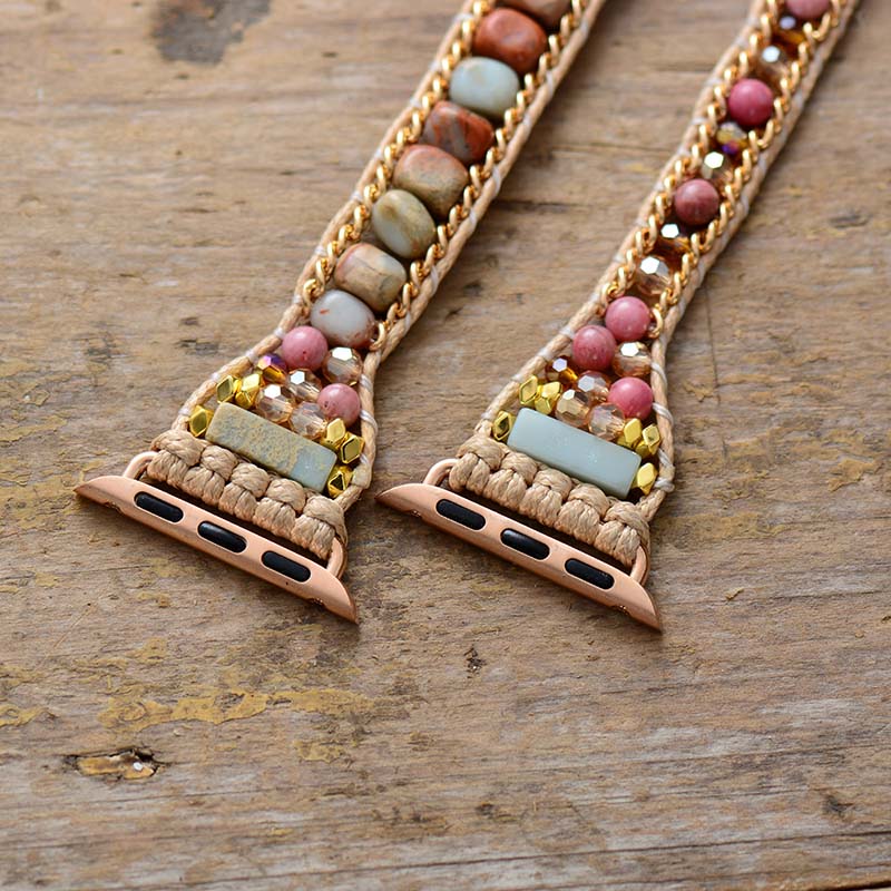 Sehaya Jasper & Rhodonite Apple Watch Band 05
