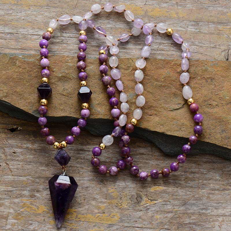 Amethyst Cone Premium Necklace