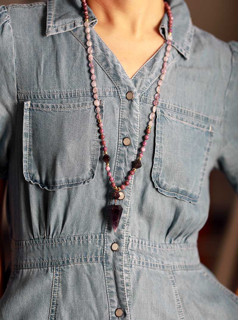 Amethyst Cone Premium Necklace