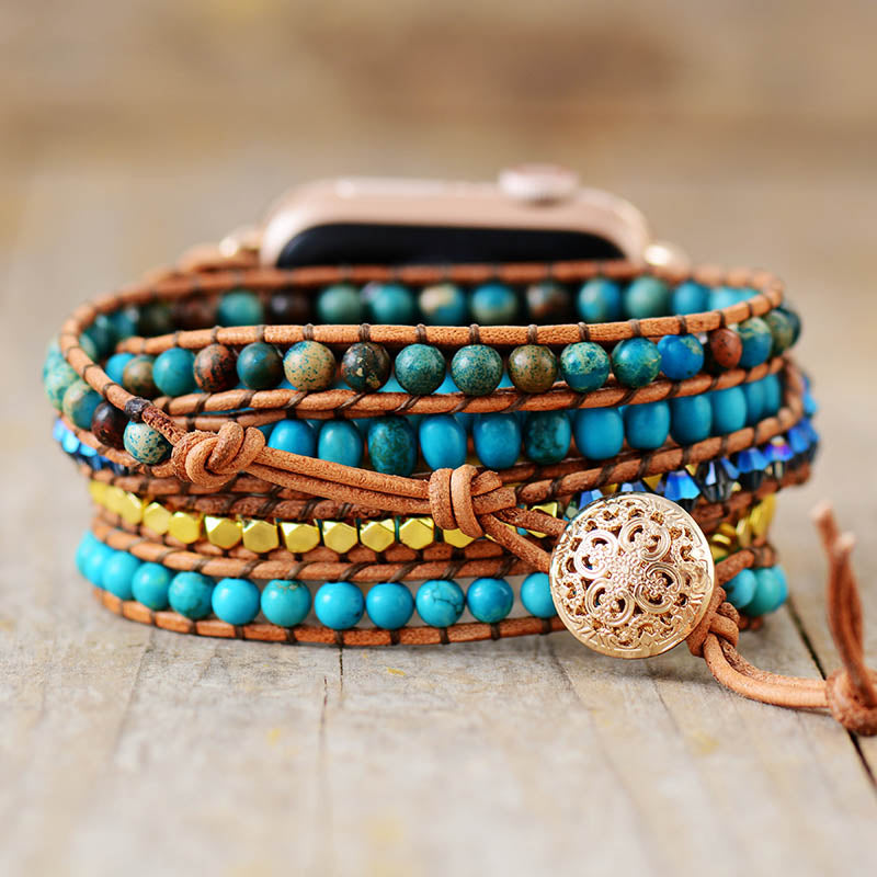 Turquoise Stones Apple Watch Band