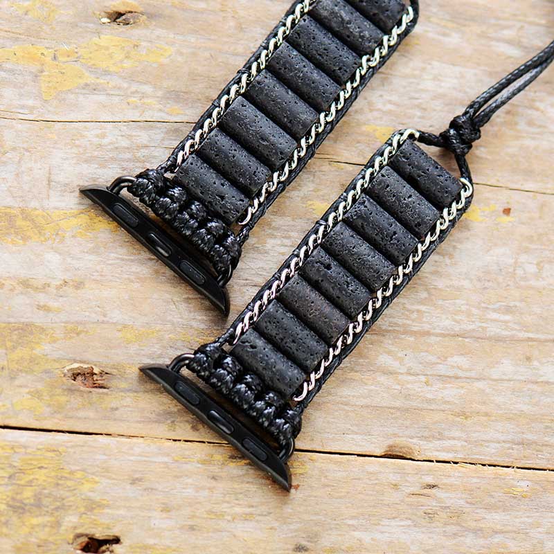 Sehaya Black Lava Apple Watch Band 03