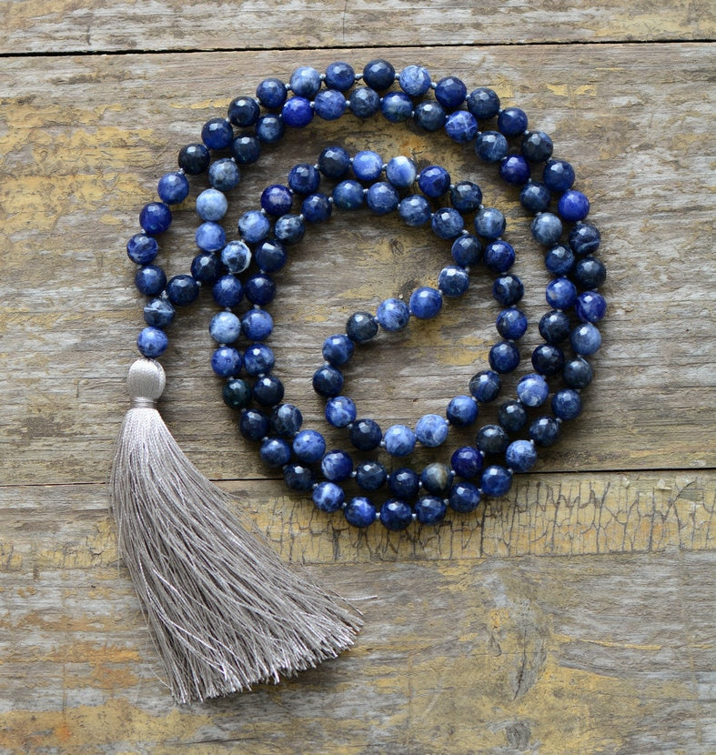 Sodalite Tassel Necklace