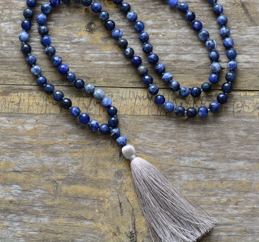 Sodalite Tassel Necklace
