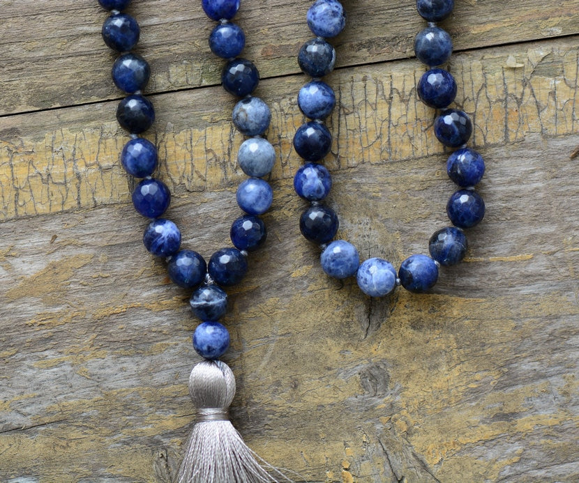 Sodalite Tassel Necklace