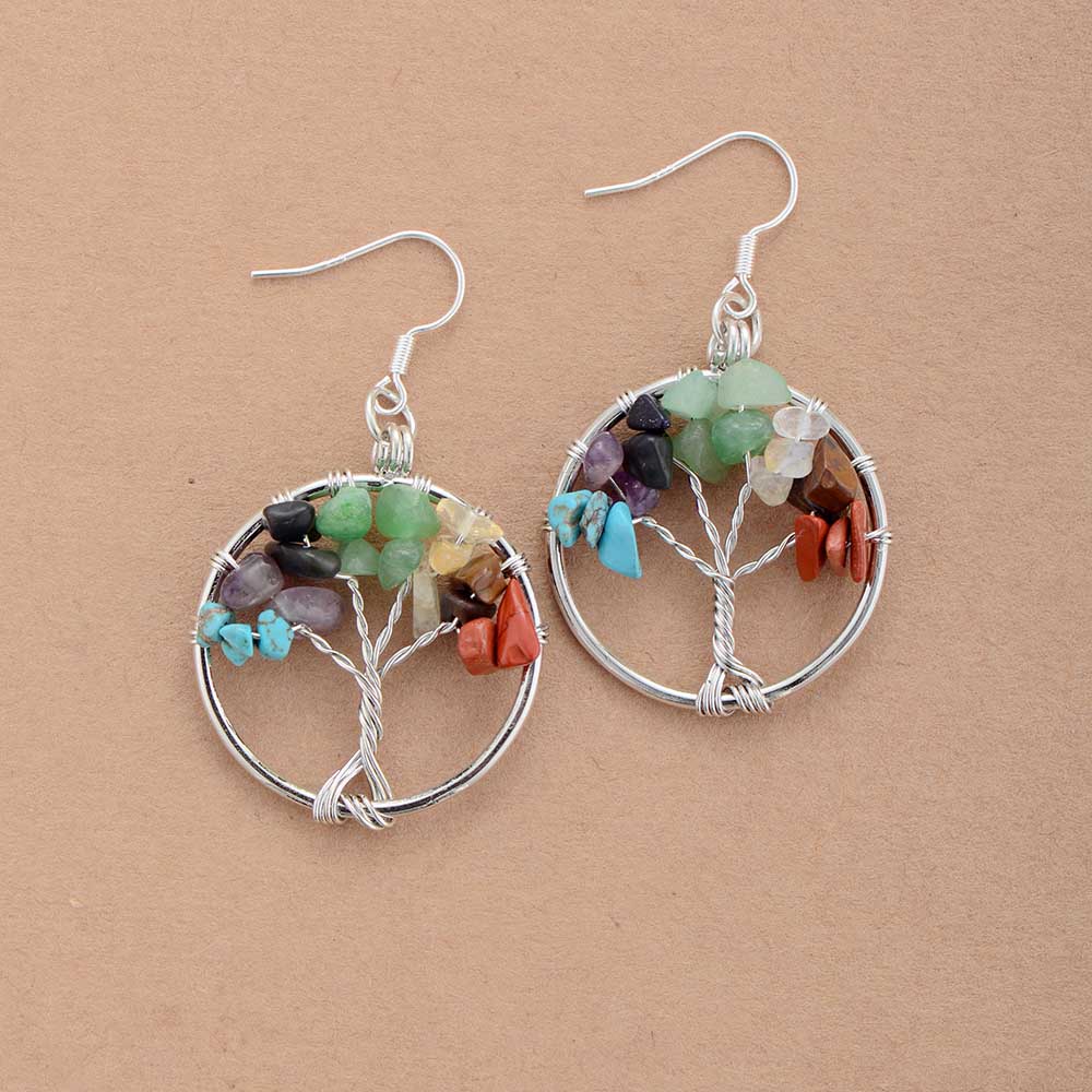 Sehaya Tree of Life Chakra Earrings 02