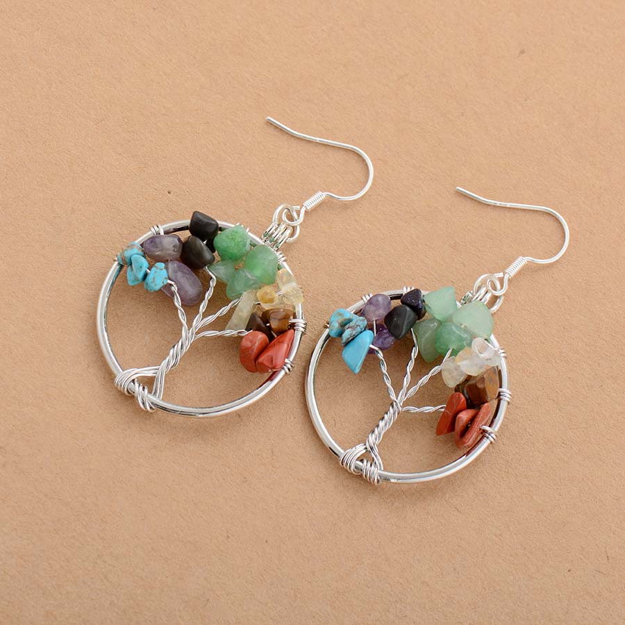 Sehaya Tree of Life Chakra Earrings 03