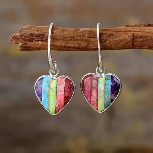 Sehaya 7 Chakra Heart Earrings 01