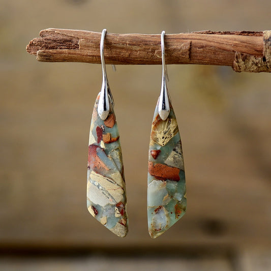 Imperial Jasper Zeya Earrings - Natural