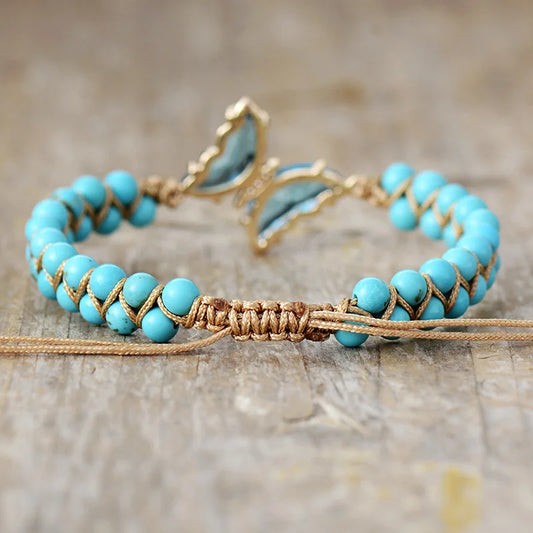 Turquoise Crystal Butterfly Bracelet