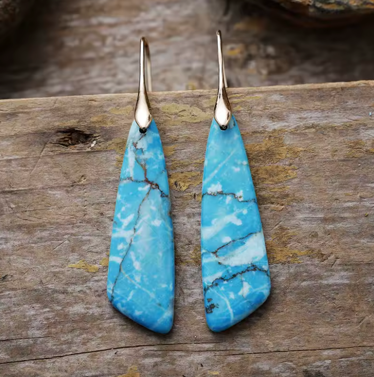 Imperial Jasper Zeya Earrings - Turquoise