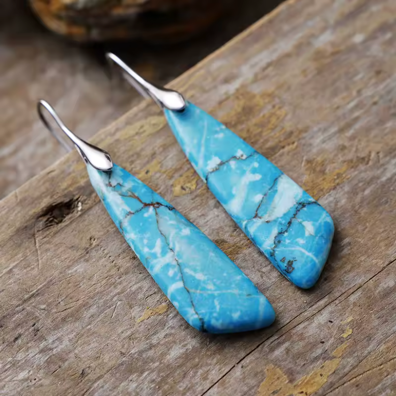 Imperial Jasper Zeya Earrings - Turquoise