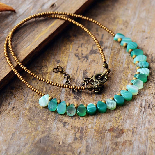 Green & Turquoise Onyx Necklace